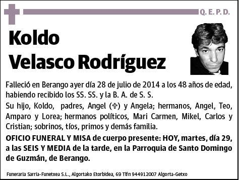 VELASCO RODRIGUEZ,KOLDO