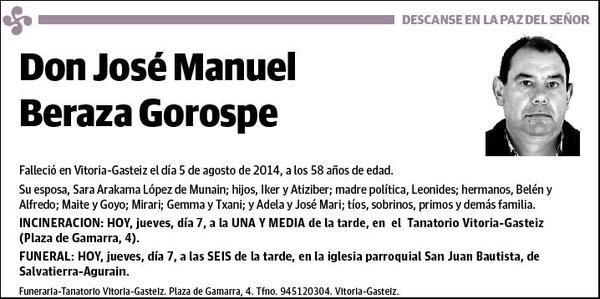 BERAZA GOROSPE,JOSE MANUEL