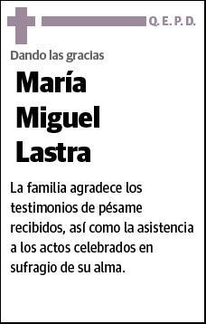 MIGUEL LASTRA,MARIA