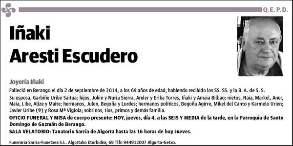 ARESTI ESCUDERO,IÑAKI