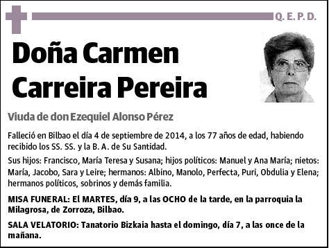 CARREIRA PEREIRA,CARMEN