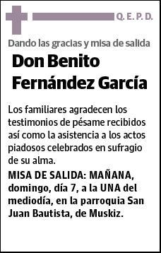 FERNANDEZ GARCIA,BENITO