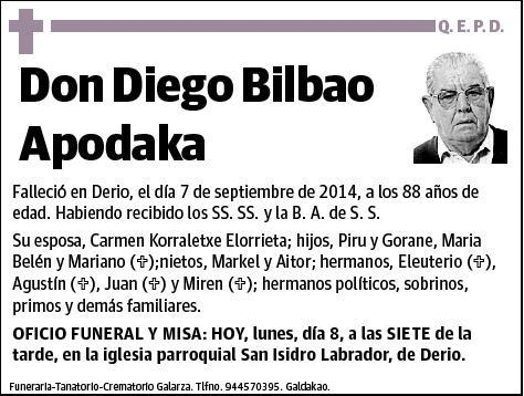 BILBAO APODAKA,DIEGO