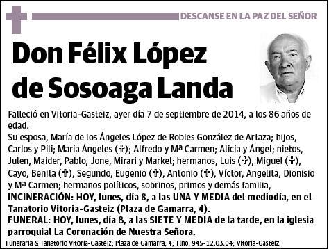 LOPEZ DE SOSOAGA LANDA,FELIX