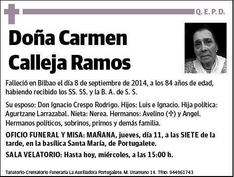 CALLEJA RAMOS,CARMEN