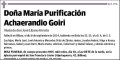 ACHAERANDIO GOIRI,MARIA PURIFICACION