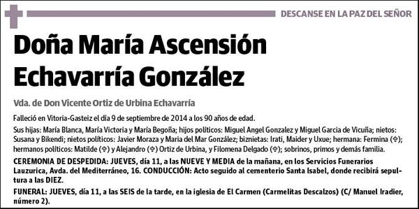 ECHAVARRIA GONZALEZ,MARIA ASCENSIÓN