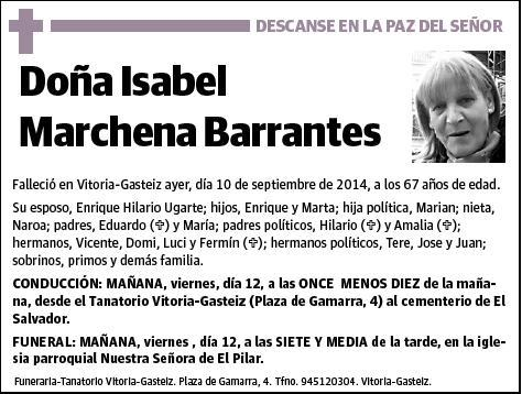 MARCHENA BARRANTES,ISABEL