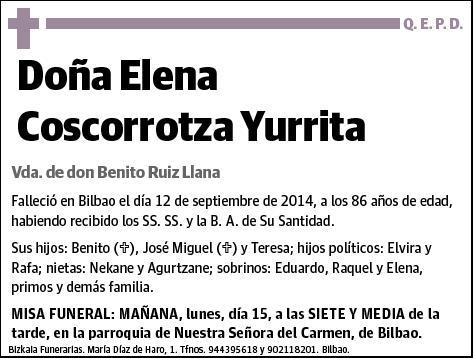 COSCORROTZA YURRITA,ELENA
