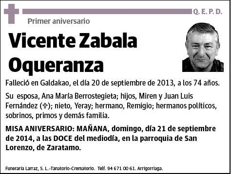 ZABALA OQUERANZA,VICENTE