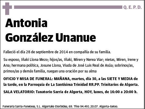 GONZALEZ UNANUE,ANTONIA