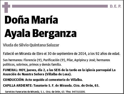 AYALA BERGANZA,MARIA