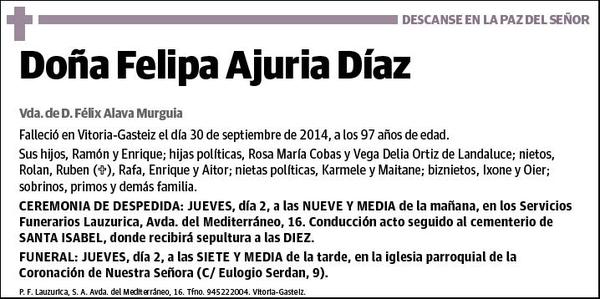 AJURIA DIAZ,FELIPA