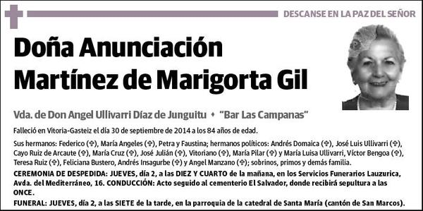 MARTINEZ DE MARIGORTA GIL,ANUNCIACION