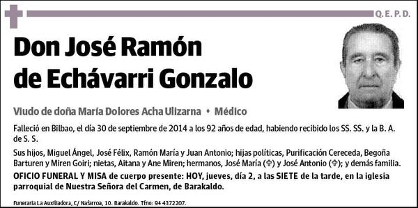 DE ECHAVARRI GONZALO,JOSE RAMON