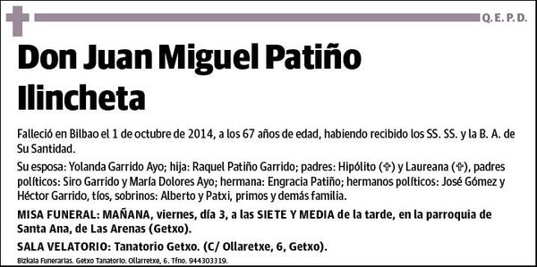 PATIÑO ILINCHETA,JUAN MIGUEL