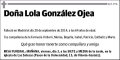 GONZALEZ OJEA,LOLA