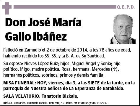 GALLO IBAÑEZ,JOSE MARIA