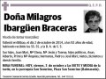 IBARGÜEN BRACERAS,MILAGROS