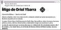 DE ORIOL YBARRA,IÑIGO