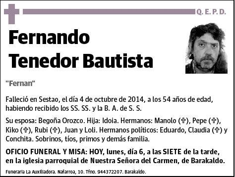 TENEDOR BAUTISTA,FERNANDO
