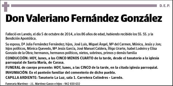 FERNANDEZ GONZALEZ,VALERIANO
