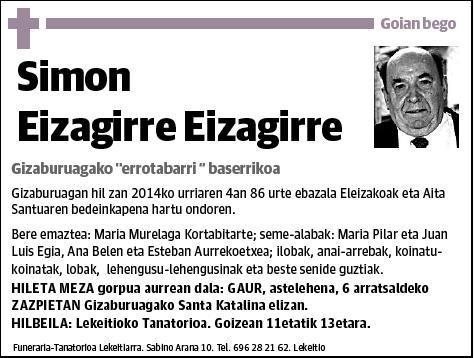 EIZAGIRRE EIZAGIRRE,SIMON