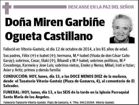OGUETA CASTILLANO,MIREN GARBIÑE