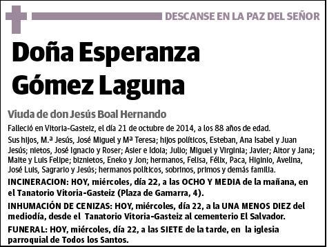GOMEZ LAGUNA,ESPERANZA