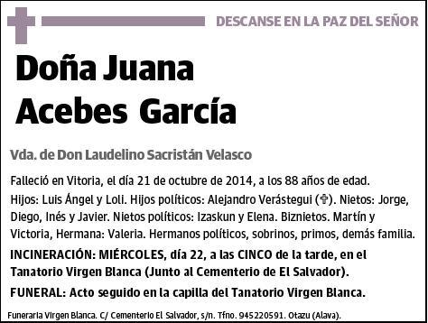 ACEBES GARCIA,JUANA