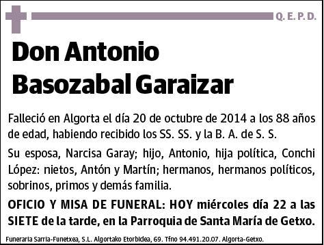 BASOZABAL GARAIZAR,ANTONIO