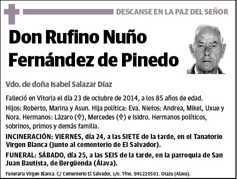 NUÑO FERNANDEZ DE PINEDO,RUFINO