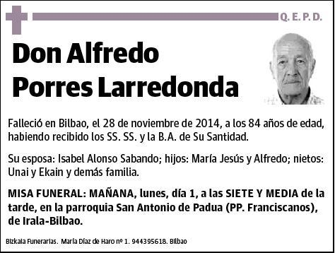 PORRES LARREDONDA,ALFREDO
