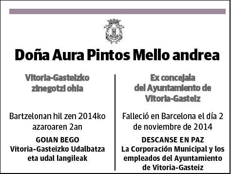 PINTOS MELLO,AURA