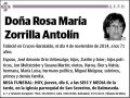 ZORRILLA ANTOLIN,ROSA MARIA