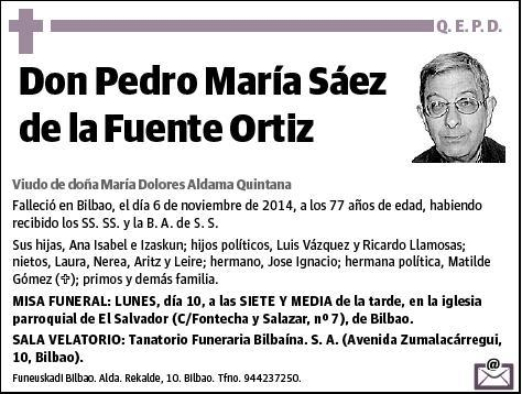 SAEZ DE LA FUENTE ORTIZ,PEDRO MARIA