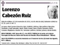 CABEZON RUIZ,LORENZO