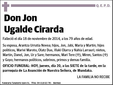 UGALDE CIRARDA,JON