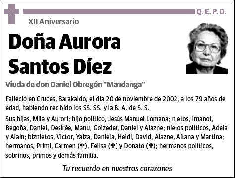SANTOS DIEZ,AURORA