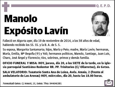 EXPOSITO LAVIN,MANOLO