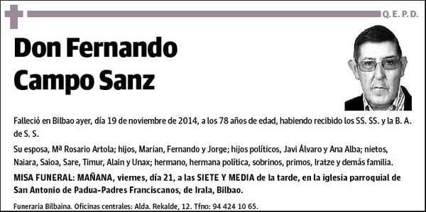 CAMPO SANZ,FERNANDO