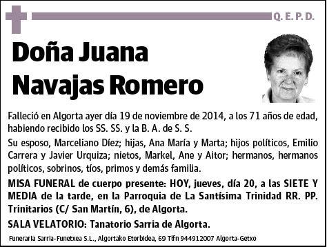 NAVAJAS ROMERO,JUANA