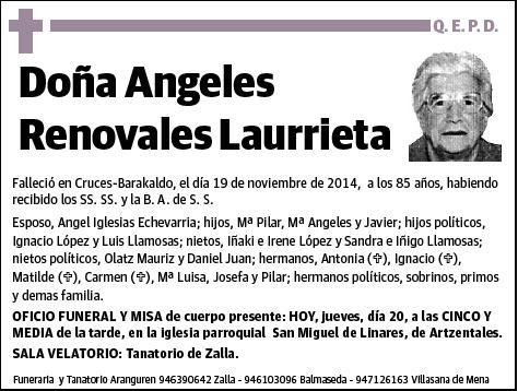 RENOVALES LAURRIETA,ANGELES
