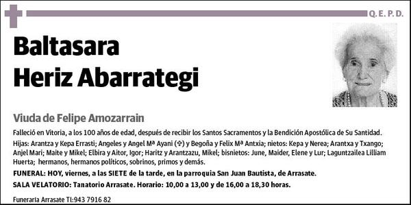 HERIZ ABARRATEGI,BALTASARA