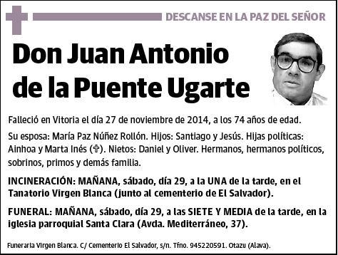 DE LA PUENTE UGARTE,JUAN ANTONIO