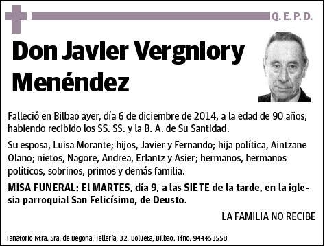 VERGNIORY MENENDEZ,JAVIER