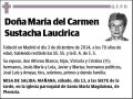 SUSTACHA LAUCIRICA,MARIA DEL CARMEN