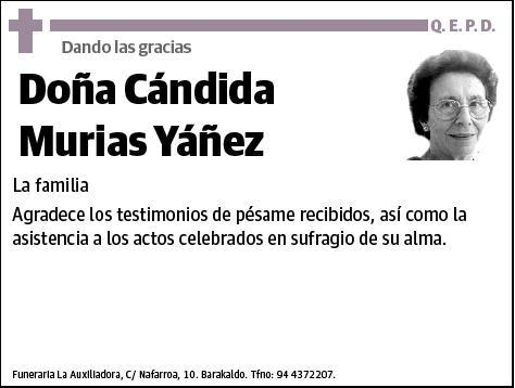 MURIAS YAÑEZ,CANDIDA