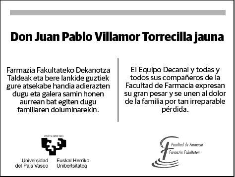VILLAMOR TORRECILLA,JUAN PABLO