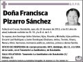 PIZARRO SANCHEZ,FRANCISCA